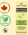 Organic Eye Cream- Reduces the look of Puffiness, Fine lines & Dark circles. MADE IN CANADA