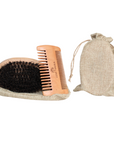 Beard Brush and Comb (Black and Brown)