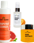 3 Steps Skin Care Combo-3 Items "Grapefruit Cleanser,Vitamin C Serum & Mango Moisturizer