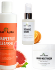 3 Steps Skin Care Combo-3 Items "Grapefruit Cleanser,Vitamin C Serum & Mango Moisturizer