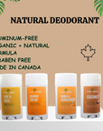 NATURAL DEODORANT 4 FRAGRANCES